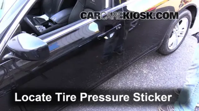 2012 Infiniti G25 X 2.5L V6 Tires & Wheels Check Tire Pressure